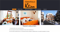 Desktop Screenshot of gaestehaus-kliem-amoeneburg.de